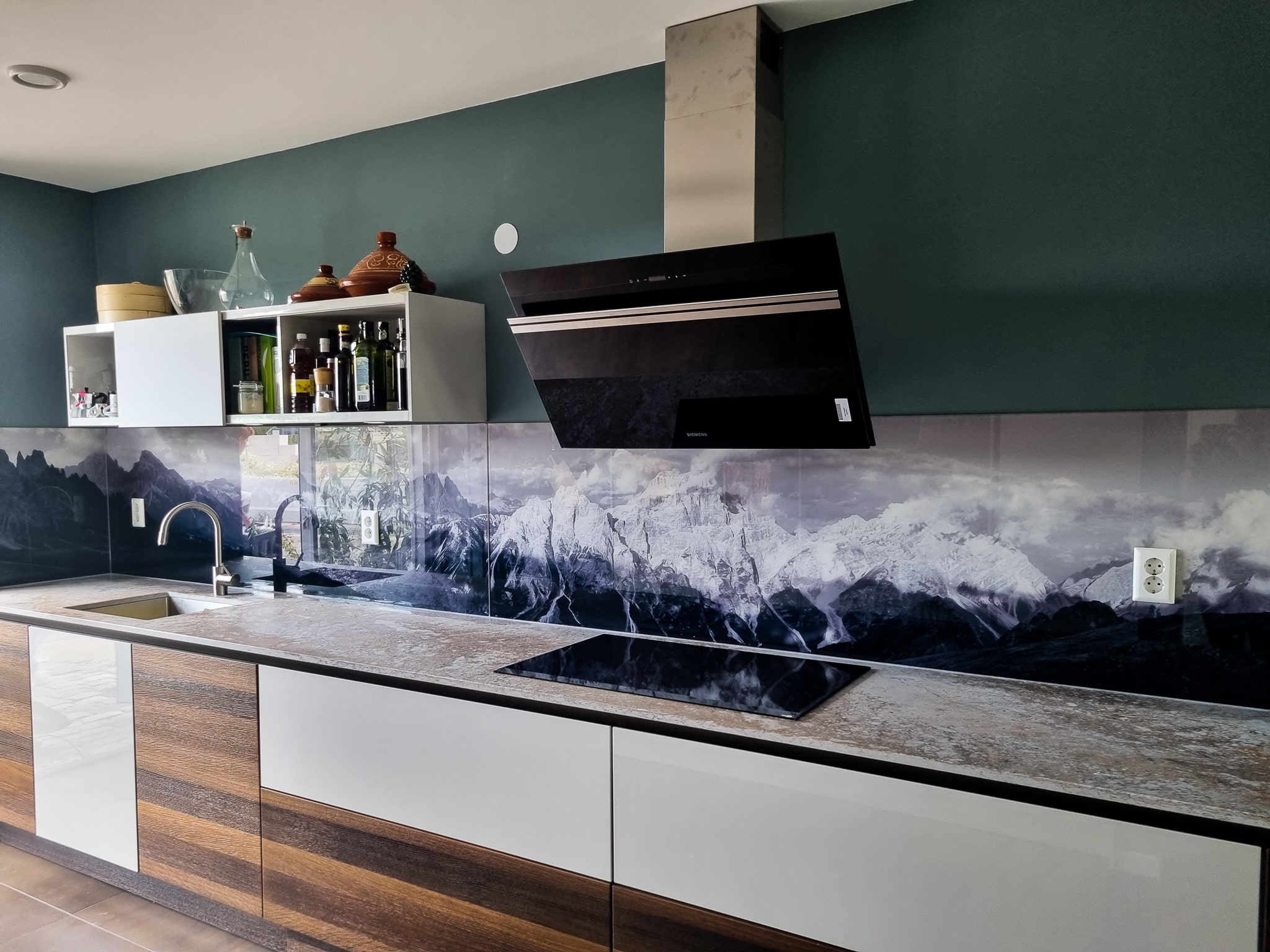 Keuken achterwand inspiratie Aluminium glas print